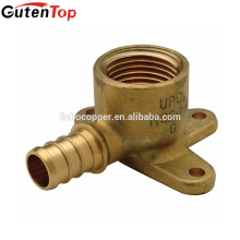 GutenTop High Quality Push Fit Brass Pex Fittings with Drop Ear 90 Elbow Pex FPT